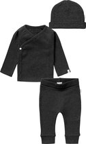 Noppies - kledingset - (3delig) Broek -Shirt -Muts - Grey - Maat  50