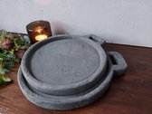 Brynxz - Set van 2 ronde schalen met handvat - Beton - Industrial Vintage - Ø27cm en Ø31cm