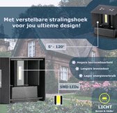 HB LED-wandlamp voor binnen en buiten – Tuin Verlichting – Buitenlamp - IP65 Waterdicht – Ingebouwde LED Lamp – Warm Wit Licht (3000k) – Mat Zwart