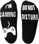 Fun sokken Do not disturb I'm Gaming Zwart