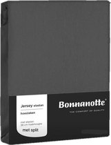 Bonnanotte - Hoeslaken - Split - Jersey - 160x200/210 - donker grijs
