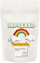 Impressd; Jouw dagelijkse smoothie in 1 pil:  Vitamine 2.0: puur natuur tabletten; chlorella, acerola, peper gecombineerd. full spectrum