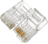 RJ45 CAT6 UTP Connector voor Ethernet/Netwerk/LAN/Internet kabel – 10 Stuks