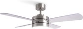 CREATE - WINDLICHT ENGINE DC - Stille 40W plafondventilator - Plafondventilator met afstandsbediening - 6 snelheden - Timer - Zomer/Winter functie - met verlichting 110 cm