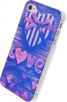 Apple iPhone 4/4s Hoesje - Xccess - Oil Serie - TPU Backcover - Love Heart - Hoesje Geschikt Voor Apple iPhone 4/4s