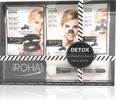Cosmeticaset voor Dames Detox Charcoal Black Passion Iroha (7 pcs)