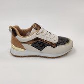 Sneakers - Dames - Beige - Maat 39 - Kunstleer