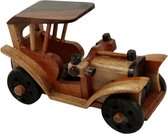 Beelden - Auto - Hout - Bruin - 20x11x9 cm - Indonesie - Sarana - Fairtrade