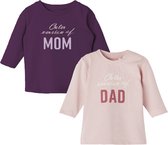 name it NBFBRITT 2P LS TOP Meisjes T-shirt - Maat 68