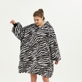 Zebra Coodie - Hoodie blanket - Hoodie deken met mouwen en print