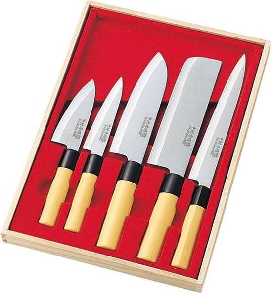 5 Delige Professionele Messen set – Koksmessen - Japanse messen Chefs Knife...