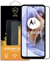 Protecteur d'écran pour Motorola Moto G31, économiseur d'écran en Glas MobyDefend , Rebords noirs | Protecteur d'écran / Plaque de verre Convient pour: Motorola Moto G31