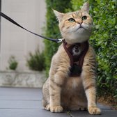 Catspia Cat Harness - Private Camo - Kattenharnas - Tuigje voor uitlaten van de kat - Veilig mee naar buiten - Camo Bruin - S/M/L - Kleur: Camo Bruin, Maat: Medium