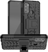 Cazy Motorola Moto G60 hoesje - Rugged Hybrid Case - Zwart