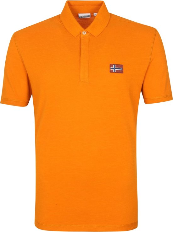 Napapijri - Polo Ebea Oranje - Modern-fit - Heren Poloshirt Maat XXL