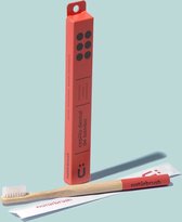 Tandenborstel Naturbrush Bamboe Biologisch Afbreekbaar Rood