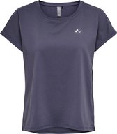 Only Play Aubree SS Loose Training Tee  Sportshirt - Maat L  - Vrouwen - donker grijs