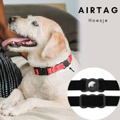 Airtag Houder - Airtag Hoesje voor Hond en Kat - Airtag case - Airtag Huisdieren - Airtag hoes voor rugzak - Honden halsband - Siliconen - Zwart - Airtag Koffer - Snel geleverd via de biefpost!