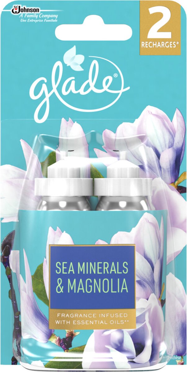 Glade Luchtverfrisser Sense & Spray Navul Duo Sea Minerals & Magnolia 2x18 ml