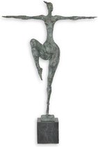 Modernistisch Bronzen Beeld Vrouwelijk Naakt 35x8x51 cm