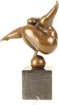 Modernistisch Bronzen Beeld Dansend Naakt 15x9x26 cm