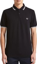 Fred Perry - Twin Tipped Shirt - Polo  - S - Zwart
