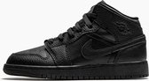 Nike Air Jordan 1 Mid (GS), Triple Black, Zwart, 554725 091, EUR 38.5