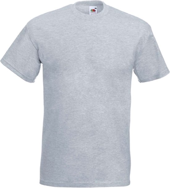Grote maten basic licht grijs t-shirt voor heren - voordelige katoenen shirts 4XL (48/60)