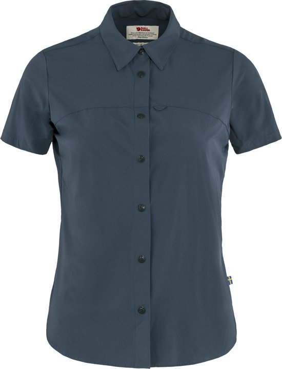 Fjallraven High Coast Lite Shirt SS Women - Outdoorblouse - Dames - Blauw - Maat M