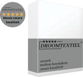 Droomtextiel Molton Hoeslaken / Matrasbeschermer -  Lits-Jumeaux 180 x 200/210/220 cm  - Extra Hoge Hoek - 210 gram p/m2 Hoogewaardige Kwaliteit - Zachte stof - Strijkvrij - Stretch -