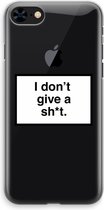 Case Company® - iPhone 8 hoesje - Don't give a shit - Soft Case / Cover - Bescherming aan alle Kanten - Zijkanten Transparant - Bescherming Over de Schermrand - Back Cover