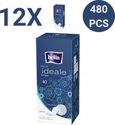 Bella Inlegkruisjes Ideale Large - Ulta Dunne Inlegkruisjes (40 stuks per verpakking), pak van 12, ultradun, 24 uur bescherming, voordeelpakket, Voordeelverpakking - 480 stucks
