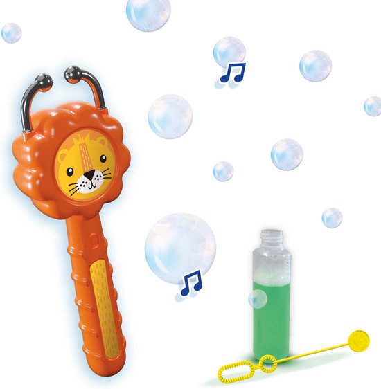 SES - Bubble pop! - Leeuw - bellenblaas vanger - inclusief bellenblaassop en stokje