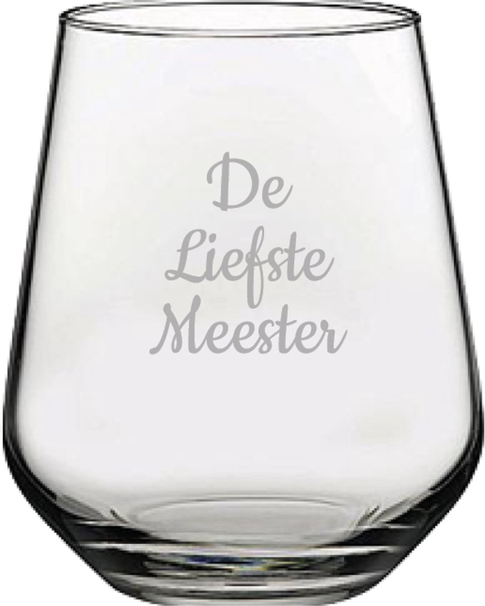 Gegraveerde Drinkglas 42,5cl De Liefste Meester