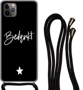 Hoesje met koord Geschikt voor iPhone 11 Pro - Quotes - Bedankt - Spreuken - Collega - Siliconen - Crossbody - Backcover met Koord - Telefoonhoesje met koord - Hoesje met touw