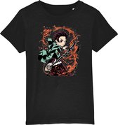 FanFix - Duurzaam - Fair Wear - Bio Katoen - Kinderen - Kinderkleding - Anime Shirt - Demon Slayer - Tanjiro - Anime Merchandise - Anime Merchandise