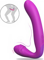 Toys Hub® Strapless Strapon - Vibrerende Voorbind Dildo - 30 Vibraties - Voor Vrouwen en Koppels - Waterproof - 22CM