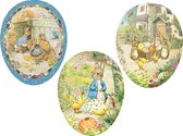 Drie grote paaseieren Pieter Konijn & Kuikens van Beatrix Potter - om zelf te vullen