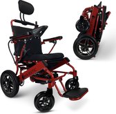 COMFYGO IQ-8000 Plus Elektrische rolstoel, Lichtgewicht, Draadloze afstandsbediening, Handmatig opvouwbaar, Handmatig Achterover leunen, 12AH Li-ion, tot 20km, Grote Zit 51 cm, Rood frame & Standaard fabric