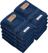 PandaHome - Handdoeken - 10 delig - 10 Handdoeken 50x100 cm - 100% Katoen - Blauw - Gastendoekjes