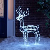 Premier acryl grazend rendier192 witte LED's 40 cm kerstversiering