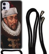 Coque avec cordon iPhone 11 - Peinture - Chapeau de Noël - Maîtres anciens - Siliconen - Bandoulière - Coque arrière avec cordon - Coque pour téléphone avec cordon - Coque avec corde