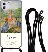 Coque avec cordon iPhone 11 - Peinture - Renoir - Impressionnisme - Siliconen - Bandoulière - Coque arrière avec cordon - Coque pour téléphone avec cordon - Coque avec corde