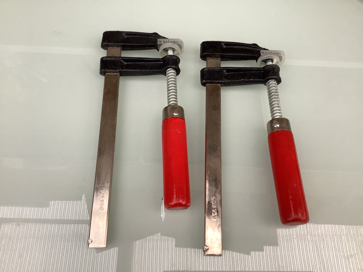Wvsa .2 x Lijm klem Lijm Tang 50 mm breed 15cm lang. 2 stuks.