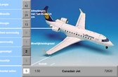 Kartonnen bouwplaat Canadair Jet schaal 1:50