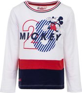 Longsleeve Mickey Mouse wit multi color 122/128 (8A)