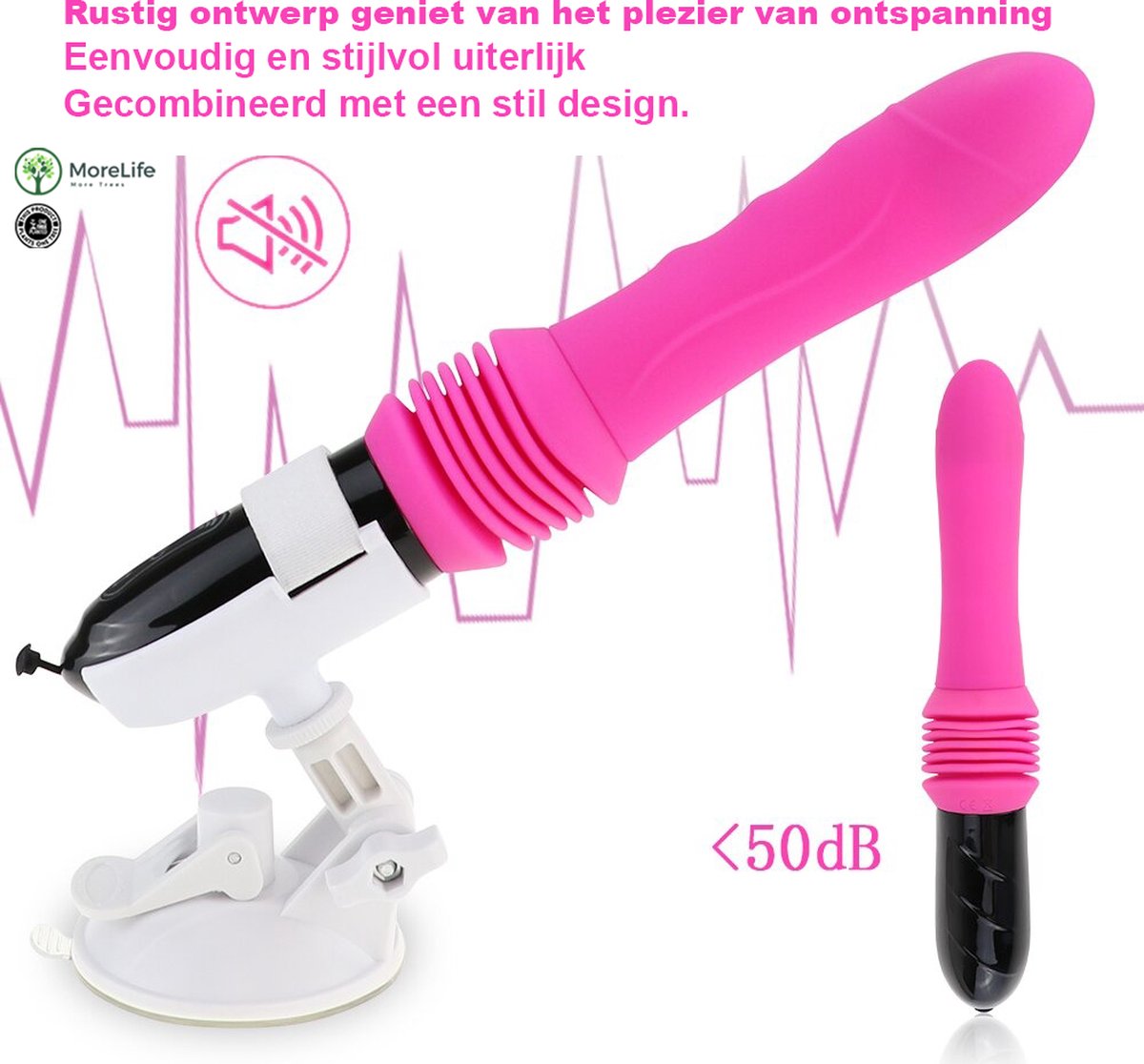 MoreLife Sex Machine Vrouwelijke masturbatie Dildo Vibrator voor Vrouwen Neuk.. afbeelding