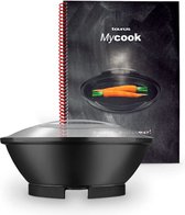 Taurus Mycook stoomkoker set met receptenboek, 4,5 l inhoud, 2 kookstanden, zwart [Energieklasse A]
