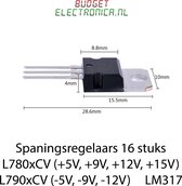Spanningsregelaar / Voltage Regulator - 16 stuks - L7805CV L7809CV L7812CV L7815CV L7905CV L7909CV L7912CV LM317
