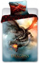Dragons Draken - dekbedovertrek 140x200cm 70x90cm extra groot kussenloop